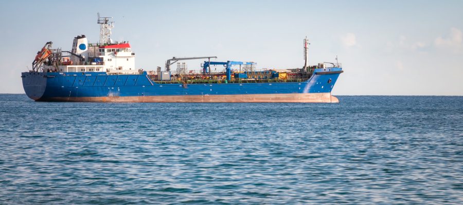 Unknown Industrial ship. Mediterranean sea.
